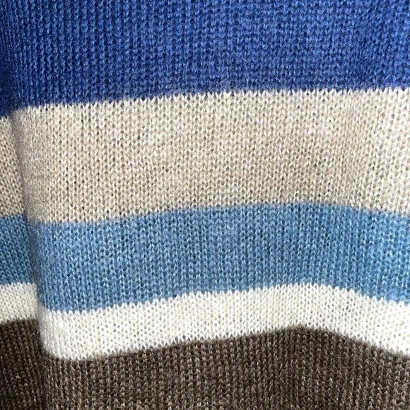 CHRISTOPHER & BANKS Mohair Blend Men's Pull-Over Sweater - Wide Rugby Stripes -M - Picture 7 of 11